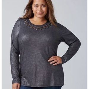 WHIPSTITCH METALLIC TOP